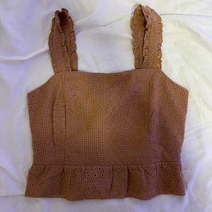 adorable cropped top, beige color, never worn